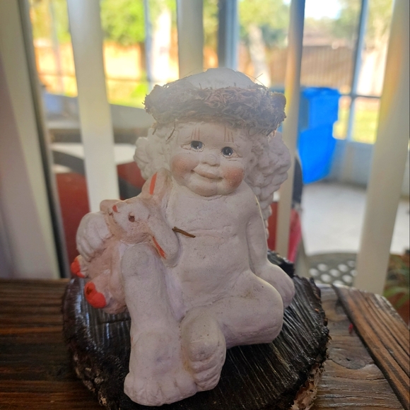 Hallmark, Dreamsicle,  CUDDLE BUNNY, Retired Collection of Cherubs - Picture 1 of 9